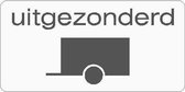 Onderbord Uitgezonderd aanhangwagens (OB60) - aluminium - DOR 60 x 30 cm