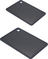 Set van 2x stuks snijplanken zwart gemeleerd 27 en 23 cm