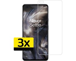 Screenprotector - Geschikt voor OnePlus Nord - 3 Stuks - Extra Sterk - Beschermglas - Gehard Glas - Tempered Glass - Screen Protector