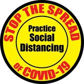 Vloersticker 'Stop the spread of covid-19', 300 mm