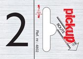 Plaque numéro 2 route alulook 25 x 44 mm