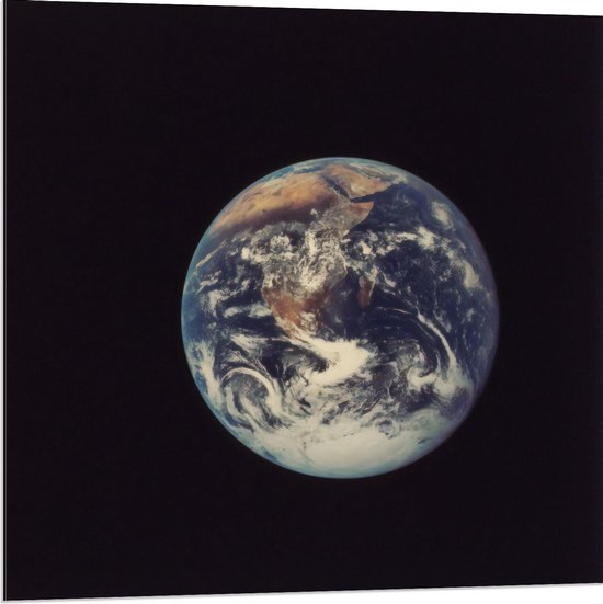 Dibond - de Aarde van Dichtbij - 80x80cm Foto op Aluminium (Met Ophangsysteem)