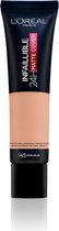 L’Oréal Paris Infaillible 24H Matte Cover Foundation - 145 Beige Rosé - 35 ml