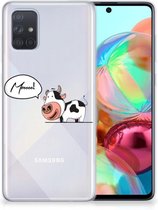 Samsung Galaxy A71 Telefoonhoesje met Naam Cow