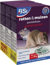 BSI - Generation Pat': Pastalokaas tegen muizen - Muizengif - Raffenvergif - 450 g (3x150g)