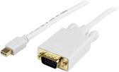 StarTech.com Câble adaptateur Mini DisplayPort vers VGA de 3 m - Convertisseur actif DP vers HD15 pour Mac ou PC - Blanc