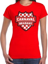 Carnaval verkleed t-shirt Brabant rood voor voor dames M