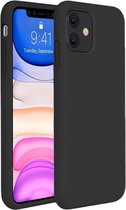iPhone 11 Hoesje Siliconen Case Hoes Back Cover TPU - Zwart