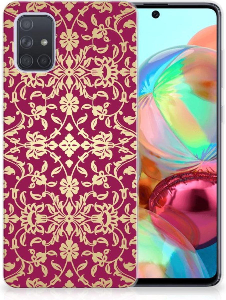 Siliconen Hoesje Samsung Galaxy A71 Barok Pink