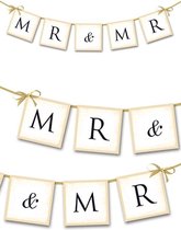 homohuwelijk - letterslinger Mr & Mr - 64cm