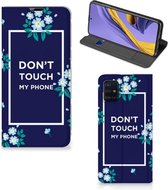 Geschikt voor Samsung Galaxy A51 Design Case Flowers Blue DTMP