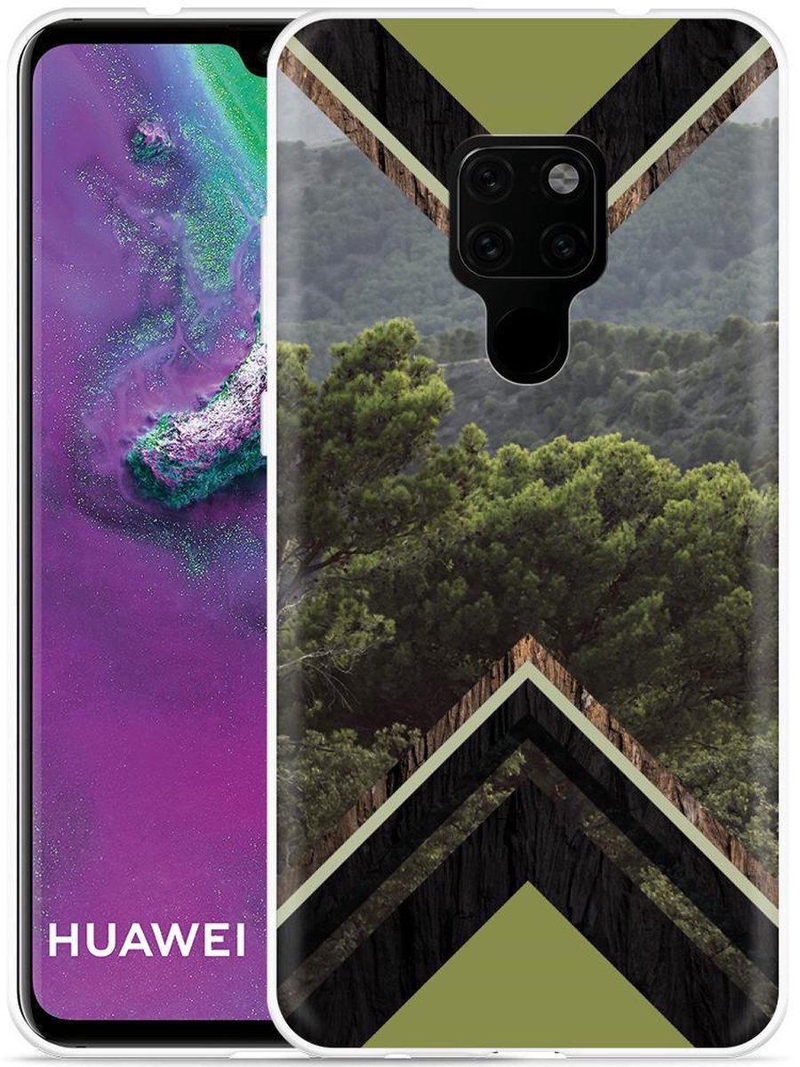 Huawei Mate 20 Hoesje Forest wood