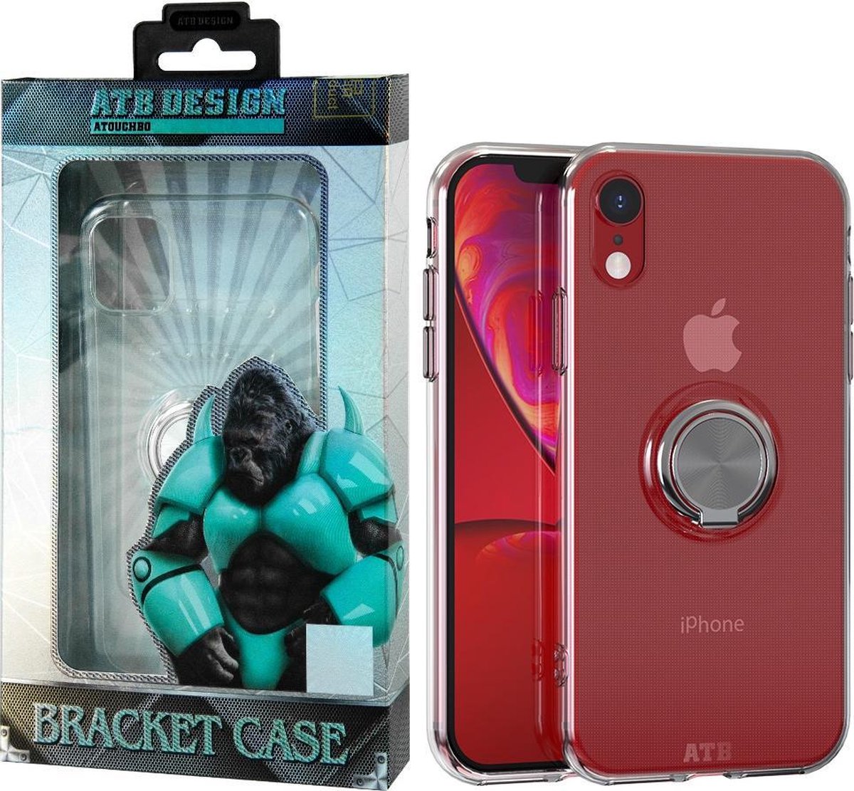Atouchbo Bracket Case iPhone Xr hoesje transparant