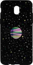 ADEL Siliconen Back Cover Softcase Hoesje Geschikt voor Samsung Galaxy J7 (2017) - Heelal Universum