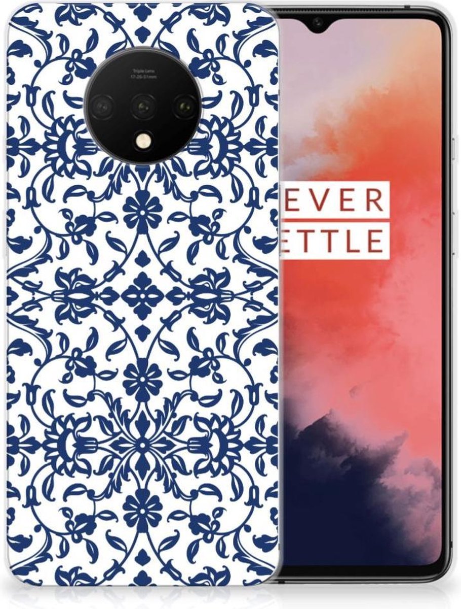 OnePlus 7T TPU Case Flower Blue