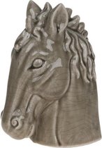 Figuren - Ceramic Horse Head 14.5x9.5x19.5cm Olive