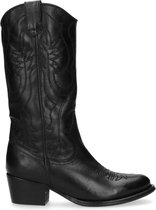 Sacha - Dames - Zwarte leren cowboylaarzen - Maat 40