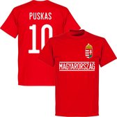 Hongarije Puskas 10 Team T-Shirt - Rood - XXL