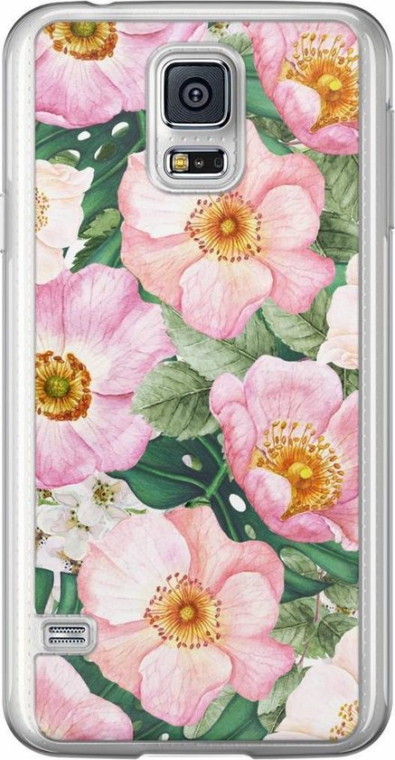 Biscuit enthousiast type Samsung Galaxy S5 (Plus) / Neo siliconen hoesje - Spring floral | bol.com