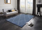 Design vloerkleed Lunel Elle Decoration - blauw/zilver 80x150 cm