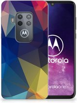 TPU Hoesje Motorola One Zoom Polygon Dark