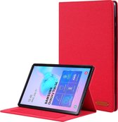 Tablet hoes geschikt voor Samsung Galaxy Tab S6 - Book Case met Soft TPU houder - Rood