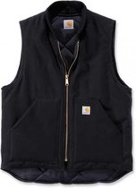 Carhartt Duck Vest Arctic Quilt Lined Zwart Bodywarmer Heren Size : M