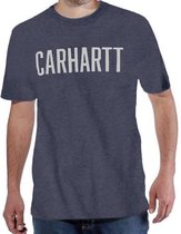 Carhartt Maddock Graphic Block Logo S-S Indigo Heather Shirt Heren XXL