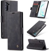 Samsung Galaxy Note 10 Bookcase hoesje - CaseMe - Effen Zwart - Kunstleer