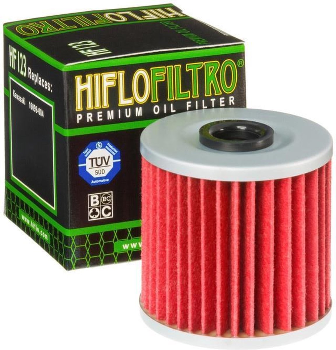 Filtre à huile Hiflofiltro pour Moto Kawasaki 650 KLX 1987 à 1996 16099-004 / HF123 Neuf