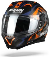 Nolan N87 Venator 91 Flat Black Orange Blue Anthracite Integraalhelm - Motorhelm - Maat L