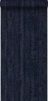 Origin behang houtmotief donkerblauw - 347532 - 53 cm x 10.05 m