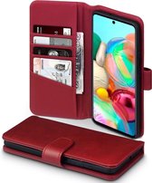 Samsung Galaxy A71 Bookcase hoesje - CaseBoutique - Effen Rood - Leer