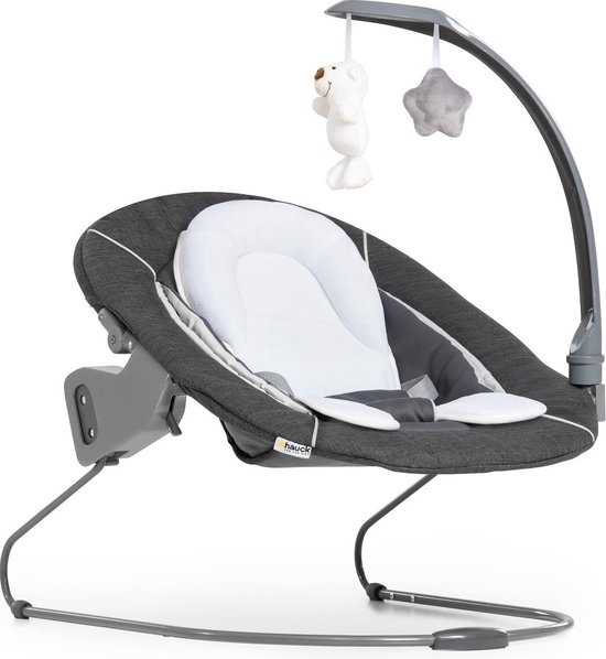 Hauck Alpha Bouncer 2 in 1 Deluxe - Wipstoel - Melange Grey van Hauck — afbeelding 2