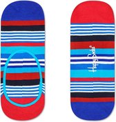 Happy Socks Liner Multi Stripe Kousevoetje - Blauw/Rood - Maat 41-46