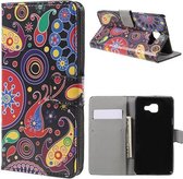 Samsung Galaxy A5 (2016) Flip Hoesje met Print Paisley Pattern