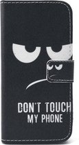 Apple iPhone 6 TPU Portemonnee Bookcase Hoesje Don't Touch My Phone