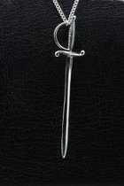 Zilveren Sabel ketting hanger