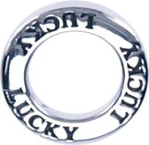 Zilveren Lucky ring ketting hanger