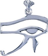 Zilveren Oog van Horus ketting hanger - glad