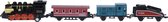Free And Easy Locomotief Met Wagons 20 Cm 4-delig Die-cast Zwart