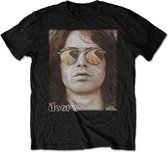 The Doors Heren Tshirt -2XL- Jim Face Zwart