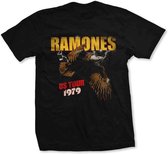 Ramones Heren Tshirt -XL- Tour 1979 Zwart