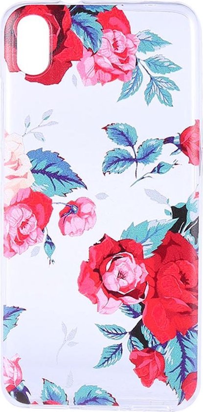 Shop4 Xiaomi Redmi 7A - Coque arrière souple Roses transparente