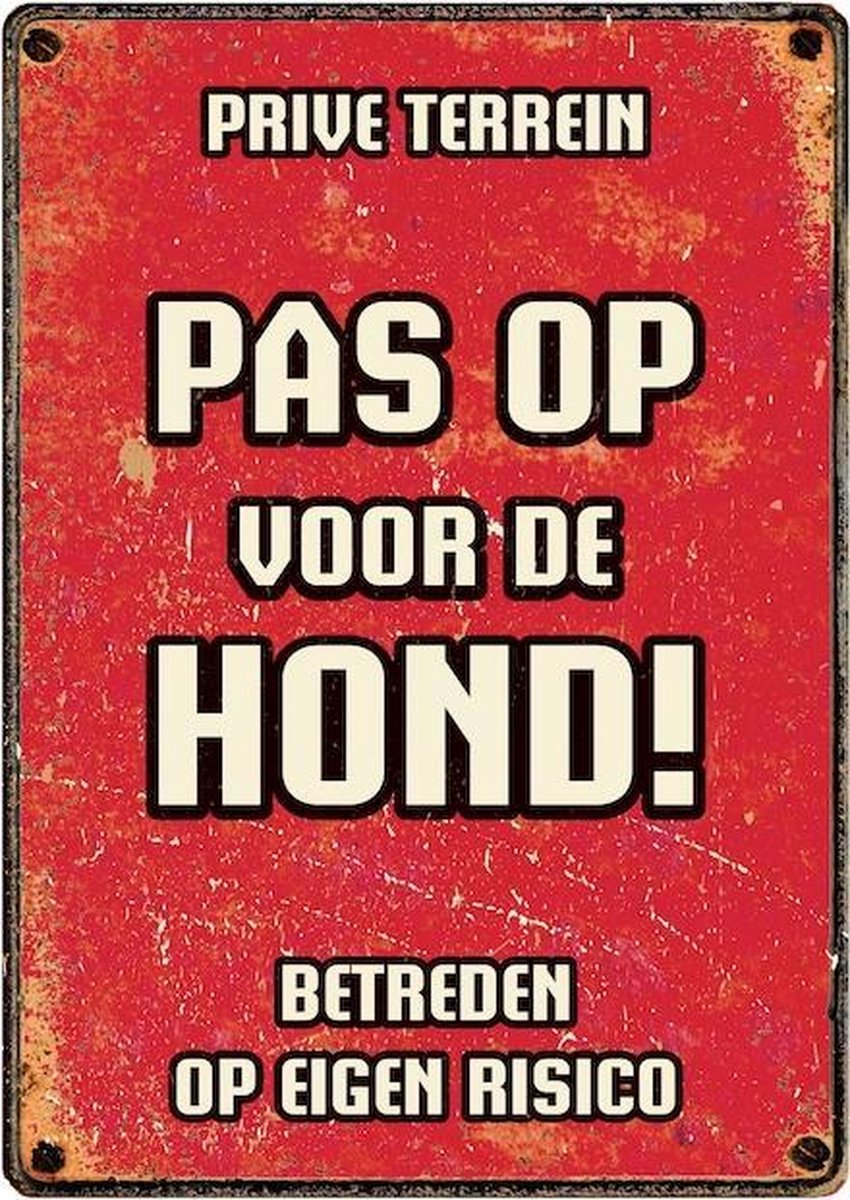 Bol.com Horka - Waakbord - Pas Op Voor De Hond - Metaal aanbieding