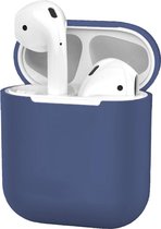 Hoes voor Apple AirPods Hoesje Case Siliconen Ultra Dun - Blauw Grijs