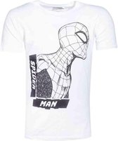 Marvel SpiderMan Heren Tshirt -XL- Side View Spidey Wit