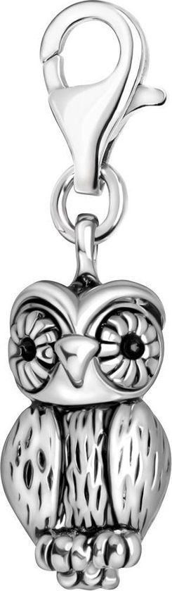 Quiges – Charm – Hanger - 3D Hond in de Tas - Verzilverd - karabijnslot - geschikt Quiges – Charm – Hanger - 3D Hond in de Tas - Verzilverd - karabijnslot - geschikt
