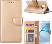 Samsung Galaxy A6 + (2018) Goud Etui portefeuille avec compartiments de rangement