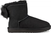 UGG - Dames Snowboots Fluff Bow Mini Black - Zwart - Maat 41